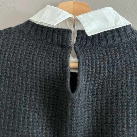 Veronica Beard Mixed Media Sweater Wool Cashmere Waffle Knit Sz M DIY *Holes - Picture 8 of 16